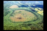Raised bog in central Maine, USA (aerial)